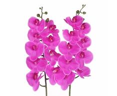 Takestop® Ramo Orquídea Phalaenopsis Artificial Falso Ramo Flores Cerradas Decoración Composición Floral Boda Cenicero Funeral, fucsia