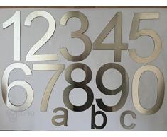 Número Casa / Números y abc numeral cepillado Acero inoxidable (9)