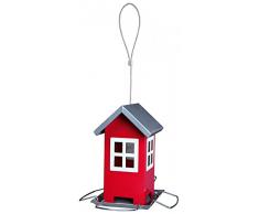 Trixie 55630 Comedero Pájaros Metálico, 19 x 20 x 19 cm, Rojo