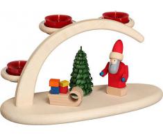 Candelero decorativo originario de los Montes Metálicos (Erzgebirge) Navidad, 25 cm. de largo, natural, original de los Montes Metálicos (Erzgebirge) arte popular de Seiffen SV 15302