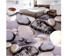 WH-PORP Papel pintado mural Piedra Adoquín 3D Pisos Decoración Pinturas Cocina Baño Autoadhesivo Papel tapiz impermeable para pisos-450cmX300cm