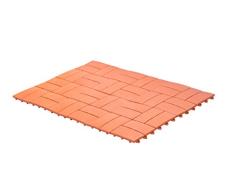 UPP® Paneles de jardín, terraza y balcón I baldosas antideslizantes encajables, piso a prueba de agua I suelo exterior, instalación fácil y rápida I 30 x 30 cm [6 partes, terracota]