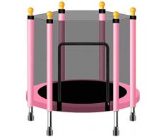 ZCXBHD Trampolín Redondo Interior para Niños para Niños Pequeños En Interiores Y Exteriores Trampolín Pequeño con Red De Gabinete Y Almohadilla De Seguridad 55 Pulgadas,D