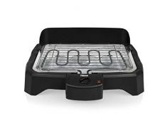 Tristar BQ-2824 Barbacoa eléctrica de Mesa, termostato Regulable, 2000 W, asado sin Humos, Negro