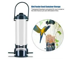 Jeffergarden Alimentador De Aves Contenedor Colgando Semillas De Aves Alimentaci/ón Jard/ín Suministros Comedero para p/ájaros Silvestres