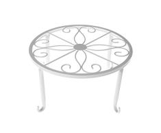 Manyo. Estantería para Flores de Hierro, Soporte para Plantas, Soporte para jardinería, balcón, Redondo, decoración de Hierro Forjado para jardín, casa o balcón, 9,06 x 7,09 x 5,12 in