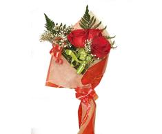 Ramo de rosas naturales a domicilio de tres rosas con envío y nota dedicatoria gratis