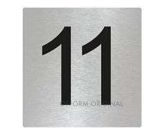 OFFORM l Numéro de puerta l acero inoxidable l "11" l 85x85 mm l Nr.48311