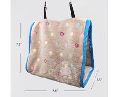 Nido de pájaro cálido para el invierno, tipo casa, para jaula de periquitos, ninfas, cacatúa, loro conuro, agapornis y pinzón