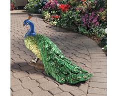 Design Toscano by Blagdon DB20191 - Figura decorativa para el jardín (resina), diseño de pavo real