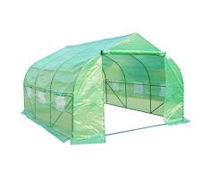 HOMCOM Outsunny - Invernadero caseta 350 x 300 x 200 Jardin terraza Cultivo de Plantas semilla