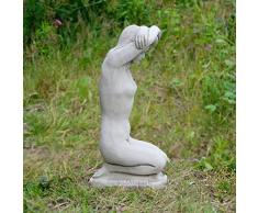 Dolor de Cabeza Girl – Mano Fundido piedra, detalle adorno de jardín/estatua/escultura