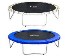 TecTake Cama elástica trampolín para Jardin con Red de Seguridad Escalera - Varias tamaños - (Ø 305cm | No. 401332)