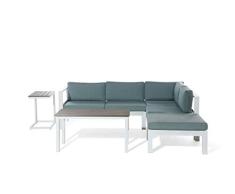 Beliani Conjunto de jardín en Aluminio Blanco/Verde Messina
