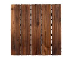 DyNamic 30X30Cm Bricolaje Madera Patio De Piso Enclavamiento Baldosa Cubierta Jardín Exterior Suelo Decoraciones - Carbono