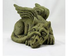 Escultura de dragón de adorno del jardín, gárgola, de piedra, estatua decorativa, regalo galés