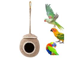 Kawosh Nido de pájaro de Coco Nido para periquitos Loro periquitos pinzones Canarios hámsteres, Ratas Accesorios para jaulas de pájaros casa de pájaros