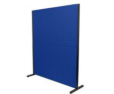 PIQUERAS Y CRESPO Modelo Valdeganga - Biombo separador para oficinas y centros de trabajo, desmontable y con estructura de color negro - Tapizado en tejido ARAN color azul