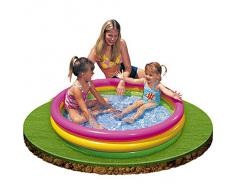 Intex - Sunset, piscina hinchable con 3 aros, capacidad 136 litros, 114 x 25 cm, multicolor (57412)