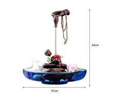Fuentes Decorativas Zen Fuente de Escritorio mágico 2 Capa Cascada Fuente Tablero del Agua con nebulizador Cubierta pequeña relajación Cascada función de Escritorio Decoración