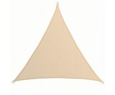 AMANKA Vela de Sombra 2x2x2m Cubierta de Tela PEAD Transpirable Permeable toldo Triangular contra los Rayos UV Crema