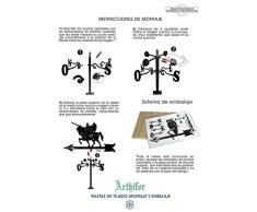 Arthifor Veleta de Tejado con Silueta de Torero Pecho, Negro Mate