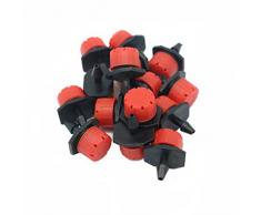 LUFA Pulverizar 100pcs plástico ajustable Emisor gotero micro riego por goteo aspersores de riego automático Sistema de agua de la boquilla