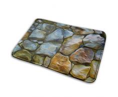 yting Adoquín Alfombrilla Antideslizante Cuidado fácil Lavable a máquina Alfombra de Bienvenida Alfombrilla Decoración Interior Exterior para Dormitorio Cocina Entrada Oficina 60x40 cm