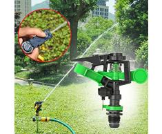 TOPmountain rociador rotatorio 360 grados Una boquilla de riego Riego por aspersión Gotero para Jardín Parque Agrícola