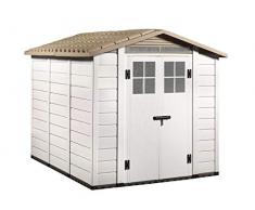 GARDIUN Caseta de Resina Tuscany EVO 240 Blanco/Beige 230x262x220 cm - KSP38240