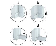 Aktive - Pie 4 patas plegable para sombrilla - 84x84x27,5 cm (ColorBaby 53762)