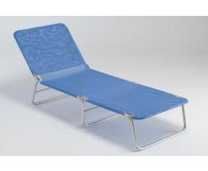 Alco 470ALF-0030 Tumbona fibreline, Pata Cerrada, Aluminio, Azul Verdoso, 97.5x65x11.5 cm