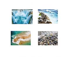 Río Piedra Etiqueta de la Pared 3D del adoquín a Prueba de Agua de baño Cocina Suelo Decoración Tatuaje Etiquetas caseras del Papel Pintado fgyhty