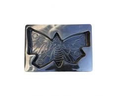 Adore store DIY Molde de plástico Stepping Stone Molde Reutilizable Patio Camino del Fabricante del Molde del césped del jardín Loseta Molde - Forma de la Mariposa -Negro