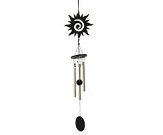 Sol De Metal 3-tubo De Campana Suerte Oriental Viento Colgante Decoración Carillón Feng Shui