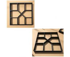 1pc DIY Walk Fabricante de hormigón Stepping Stone Molde Reutilizable Patio Camino del Fabricante del Molde del césped del jardín Loseta Negro Moho