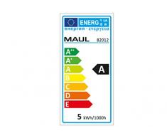 Lámpara de mesa LED Maulpuck A, lámpara de escritorio con luz blanca diurna y brazo telescópico de metal extensible, metal plástico, Negro, 13 x 13 x 37 cm