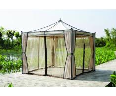 Crema de ratán carpa de jardín Gazebo 3 m x 3 m