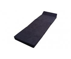 El sillón de colchón plegable para invitados con forma de sillón sofá cama plegable con colchón de la cama, Schwarz -0001, 200cm lang