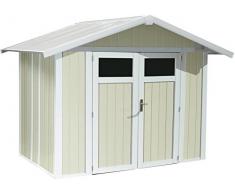 caseta cobertizo de resina jardin grosfillex deco5 4.90 m2 color gris verde
