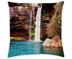 La piscina de la cascada excepcional - Funda de cojín (18