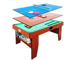 YUHT Mesa multijuegos,Función Multi Juego de Mesa 54 5 en 1 Entretenimiento Mesa de Billar, ajedrez, Gobang, Tenis de Mesa, Escritorio con el Consejo de Ministros for niños y Adultos