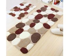 Alfombra espesada simple del adoquín de la felpa Dormitorios felpudos Alfombras de cabecera Bar cocina piso alfombra Alfombras de absorción de agua de tocador-A 40x60cm(16x24inch)