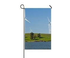 hongwei Molino de Viento Decorativo para el hogar1 Decoraciones de jardín primitivas de Doble Cara con Bandera de jardín Grande