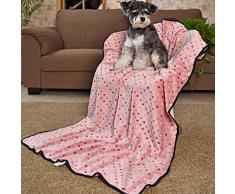 PAWZ Road Mascota para perros manta de cama cubierta de tela de vellón suave y lindo ( Color : Pink , Size : L )