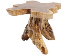 Kare Design Mesa auxiliar Tree, natural, marrón, madera de teca, mesa auxiliares