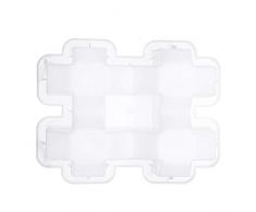Molde para Cemento Loseta molde molde Cemento Cemento ladrillo molde plástico de la acera de hormigón Garaje Aparcamiento molde para Patio Césped Jardín Pisar Roca ( Color : White , Size : One size )
