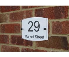 Vintage Looking casa señal de número de estilo antiguo puerta placa - dirección de envío de Londres