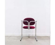 Conjunto de sillas comedor, estilo vintage industrial, clásicas y elegantes. Conjunto Vintage para Mesa de Comedor, Terraza, Cocina, Muebles de Jardín | Interior. Color Burdeos - terciopelo