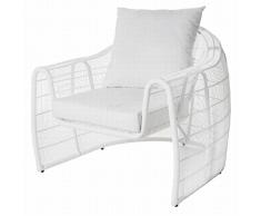 Ldk Garden Sillón Dido Rattán Blanco Exterior 102 x 94 x 81 cm